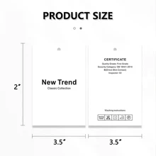 Customize 50 2x3.5 Inch Paper Hang Tags With White/Black Nylon Cord; Personalized Gift, Jewelry, And Clothing Price Tags; Multi-Purpose Tags; Back-To-School Fashion. - White - View 3