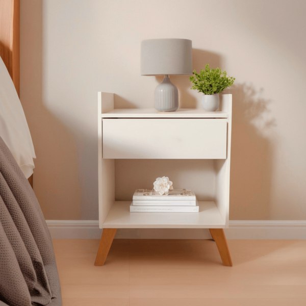 Mesa De Cabeceira Apoio Criado Lateral Canto De Cama Para Quarto Infantil Com Gaveta Prateleiras Para Abajur