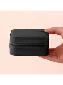 Black Jewelry Box, Mini Jewelry Box, Travel Jewelry Storage Box, Suitable For Earrings, Necklaces, Jewelry Accessories Box, Wedding Decoration Storage Container Wedding, Jewelry Storage Box