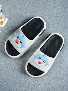 New Children's Non Slip Slippers With High Aesthetic Value, Soft Sole For Home Use, Thick Sole, Simple EVA, Can Be Worn Externally
