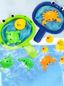1 set de juguete de pesca en el agua, juego de agua divertido y lindo, juguete de baño con animales, regalo de Halloween y Navidad