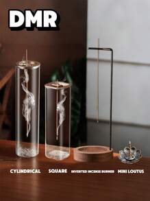 玻璃香炉，金属底座：冥想、瑜伽、水疗和家居装饰的理想之选 - 适用于 0.39-0.118 英寸的香棒 - 彩色 - 查看 11