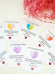 Positive Energy, Emotional Encouragement, Pocket Hug Ombre Heart Design Cards, Home Decor Gifts Suitable For Birthday, Wedding, Valentine's Day Party Gifts For Friends, Family, Couples