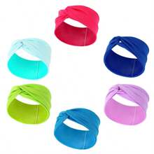 Europa und USA Mode breite Kante Stirnband verknotetes Kreuz Stirnband zweifarbiges Stirnband Krone Haarschmuck, Turban Stirnband, Schweißband