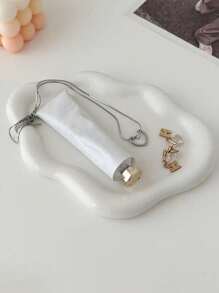 2pcs Flower & Cloud Patterned Nail Art Rhinestone Jewelry Storage Tray, Creative Kitchen Decoration Tray For Jewelry, Necklace, Earring, Bracelet Storage Gifts For Women