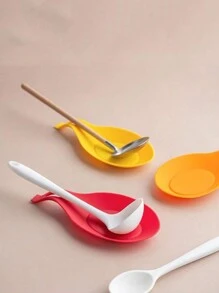 1pc Kitchen Silicone Mat Heat Insulation Pad For Spoon Pot Ladle Placement - Multicolor - View 2