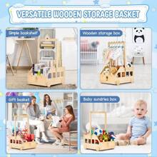 5pcs/1pc Wooden Youngsters Shower Gift,Unfinished Clothes Storage Basket For Youngsters,Baby Shower Basket ,Personalized New Baby Clothes Shower Wood Boxes Basket,Wooden Baby Shower Crate Closet, Baby Storage Crate With Handle, Basket For Baby Shower Gifts, Welcome Gift Basket For Newborn Boys Girls, Pregnancy Gifts For New Parents