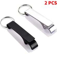 1PC/2PCS Bottle Openers Keychain Bottle Opener Mini Bottle Opener Perfect For Parties Bars And Family Gatherings Suitable For Gift For Boyfriend Gift For Husband., For Outdoor, Camping, Gift For Father - Multicolor - View 12