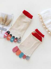 Calcetines de mujer y niña personalizados con dedos separados, calcetines para zuecos, calcetines con estampado de animales, calcetines de estilo, calcetines deportivos, calcetines de longitud media, calcetines suaves de mujer, calcetines de tela de mujer, calcetines lindos, calcetines de niña, calcetines holgados, calcetines de moda