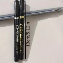 1pc Mirror Marker, 2mm, DIY Reflective Paint Pen Mirror Marker Chrome Gold And Silver Marker Signature Car Styling Art Crafts Pen Liquid Mirror Marker Silver Stone Metal Plastic Paper Model Back To School