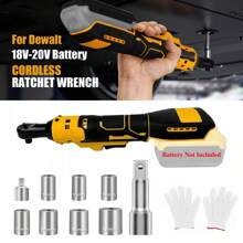 Cordless Ratchet Wrench 3/8", Electric Ratchet Wrench Compatible With DEWALT 20V MAX Battery, 45Ft-Lbs 320RPM With Variable Speed, 3/8" To 1/4" Sealed Head Ratchet, Bare Tool Only Tools