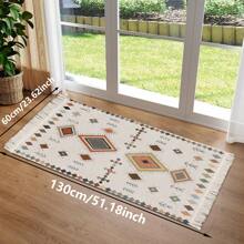 1入組波西米亞風格流蘇編織地毯，現代家居裝飾地毯適用於客廳，臥室，窗邊等，室內裝飾 - 彩色 - 查看 8