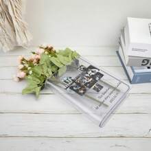 1PC定制书形花瓶私人照片定制图片文字简约时尚家居装饰摆件优雅大气个性亚克力花瓶适合居家场景爱情礼物 - 彩色 - 查看 10