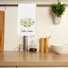 1Pc Custom Text Kitchen Towel Kitchen Utensils Floral Custom Towel Farmhouse Dish Towel Kitchen Dishwashing Hand Tea Towel Kitchen Drying Dish Towel For Kitchen Restaurant Dining Table