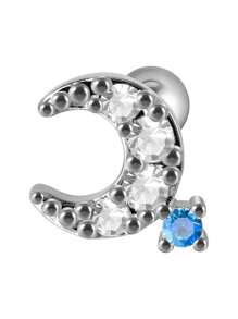 1PC Stainless Steel 20G Cz Star Ear Tragus Cartilage Piercing Half Butterfly Moon Marquise Zirconia Lobe Earrings Flat Helix Piercing - Steel - View 26