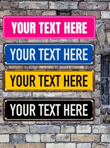 1pc Custom Vintage Street Signs, Customized Signs Outdoor Metal, Custom Street Sign, Create A Sign Customizable, Make Your Own Sign Custom, Summer Holiday