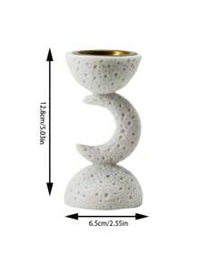 1 件树脂月亮形香炉，创意砂岩家居装饰，桌面装饰，适合一般家居装饰，时尚香薰配件，生日毕业 E-I-D 的完美礼物