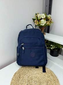 Large Backpack 5 Compartments Durable Travel Gym Work College - Navy Blue - View 1