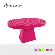 Soporte de Pedestal para pastel de una pieza y soportes para magdalenas, plato de exhibición de frutas y postres para Baby Shower, boda, fiesta de cumpleaños, Cele - Rosa Pálido - Ver 11