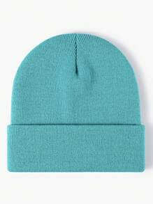 1pc Personalized Embroidered Knitted Hat, Custom Text Logo Solid Color Elastic Winter Beanie, Outdoor Autumn Winter Warm Essential Accessory, Gifts For Her - L - View 19