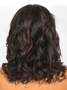 波浪鲍勃蕾丝假发 4x4 闭合蕾丝闭合假发 巴西人发波浪假发 透明蕾丝前部假发 预拔发际线 金色挑染 自然假发 适合所有人