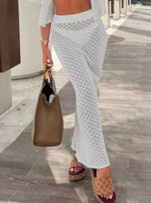 Sexy V-Neck Slit Sleeve Fitted 2 Pieces Set, Suitable For Beach Vacation, Hot Summer Days, Date Night, Gothic Style Women Halloween Costume