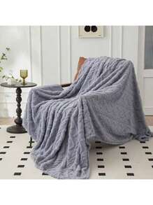 Luxury Faux Rabbit Fur Shawl Blanket - Soft, Warm And Cozy For Sofa, Bed, Office And Traveling Outdoors - Multifunctional Gift For All Seasons Suitable For All Kinds Of Festivals