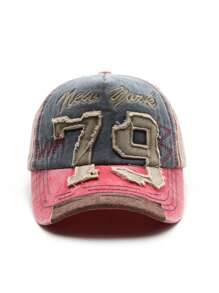 1pc Men's Outdoor - Embroidered "79 New York" Patchwork Washed Baseball Cap, Adjustable UV Protection Casual Hat For Spring/Autumn Travel, Beach, Suitable For Men, Y2K Style, Great For Valentine's Day Gift - Baseball Cap - View 18