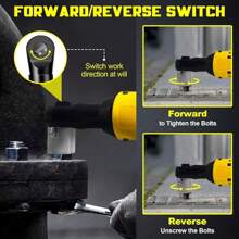 Cordless Ratchet Wrench 3/8", Electric Ratchet Wrench Compatible With DEWALT 20V MAX Battery, 45Ft-Lbs 320RPM With Variable Speed, 3/8" To 1/4" Sealed Head Ratchet, Bare Tool Only Tools