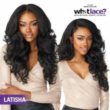 13x6 Wigs - Latisha Synthetic Wig Cloud 9 With Preplucked Hairline Hd Lace - Whatlace Latisha (1B OFFBLACK) - 火焰砂 - 查看 5