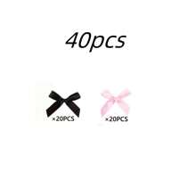 蝴蝶结生日快乐气球横幅套装，粉色和白色字母气球，带蝴蝶结装饰，铝膜，适合 14 岁以上儿童，用于派对装饰