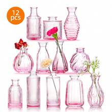 12/30/64pcs Glass Bud Vase Set, Small Vases For Flowers, Bud Vases For Centerpieces Wedding Decorations, Mini Flower Vases In Bulk For Bathroom Decor, Valentine's Day Decoration Gifts - Multicolor - View 11