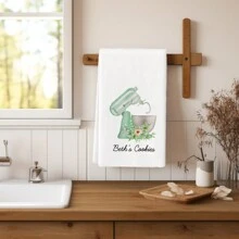 1Pc Custom Text Kitchen Towel Kitchen Utensils Floral Custom Towel Farmhouse Dish Towel Kitchen Dishwashing Hand Tea Towel Kitchen Drying Dish Towel For Kitchen Restaurant Dining Table