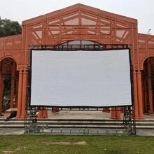 1PC 高清大螢幕家庭劇院戶外可折疊便攜式軟布投影機螢幕，適用於戶外露營辦公會議臥室投影客廳投影