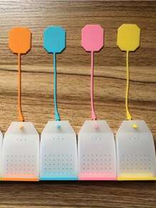 1 pieza/2 piezas/4 piezas Infusor de té de silicona, perfecto para hacer tazas perfectas - para tus hierbas y especias favoritas, fácil de usar y limpiar, reutilizable - Multicolor, color aleatorio Vuelta al colegio - Multicolor - Ver 12