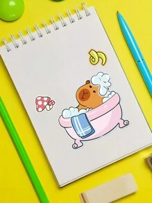 Pegatinas originales con cambio de cara de capibara y parche de rompecabezas de dibujos animados personalizados - Multicolor - Ver 4