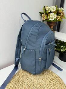 Large Backpack 5 Compartments Durable Travel Gym Work College - Blue - View 2