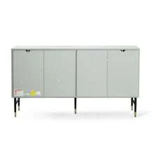 Sideboard Buffet Cabinet, Modern Accent Cabinet With 4 Door, Entryway Cabinet With Storage For Living Room, Dinning Room,Gray