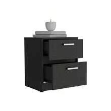 Nightstand Chequered, Two Drawers, Black Wengue Finish - Nhiều màu - Xem 5