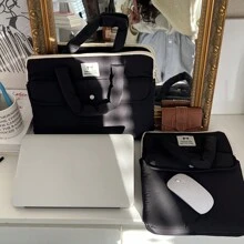 1 pièce Sac de rangement multi-couches simple de style coréen avec une forte fonctionnalité, nouvelle pochette intérieure antichoc pour iPad de 11/13/15 pouces, rangement mignon pour ordinateur portable