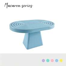 Soporte de Pedestal para pastel de una pieza y soportes para magdalenas, plato de exhibición de frutas y postres para Baby Shower, boda, fiesta de cumpleaños, Cele - Rosa Pálido - Ver 4