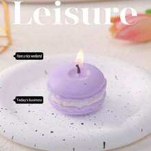 1PC Macaron Multi Color Fragrant Burger Aroma Candle, Suitable For Home Decoration, Gatherings, Table Decoration, And Holiday Gift Giving For Halloween, Horror, Autumn, Festivals, Christmas, Winter, Festivals, Festivals, Room Decoration, Gifts (Cute Cartoon)