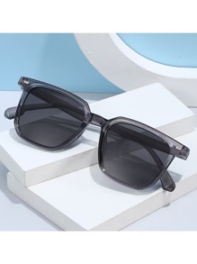 1 Pair Classic Square Frame Fashion Glasses For Men And Women, Suitable For Daily Wear. This Stylish Accessory Is Perfect For Travel, Sun Protection, And Beach Activities.
