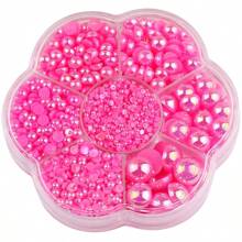 AB Colors, 5000pcs/1Box, 2MM-10MM,7 Sizes Mixed, Nice Flatback Half Round Pearls Rhinestones, Multi Colors Crystal Gems Non HotFix DMC Jewelry Beads Stones Diamond 3D Pattern Design Accessories Glitter Manicure Decal Decorations For Clothes,Bag,Shoes,Cups,Phone Covers,Handicrafts,Diy Trim. - Multicolor - View 13