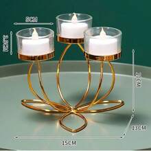 Metal Holder Iron Candle Holders For Dinner Props Table Bedroom  Ornaments - White - View 1