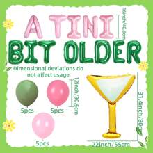 "A Tini Bit Older" Glitter Banner - Martini Themed Bachelorette & Birthday Party Decor, DIY Hanging - View #5