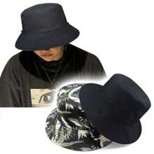 Chapéu de balde de cabeça grande com estampa dupla face para adultos, chapéus de balde para mulheres, chapéus de balde de praia para homens e mulheres, chapéu de guarda-sol de verão ao ar livre