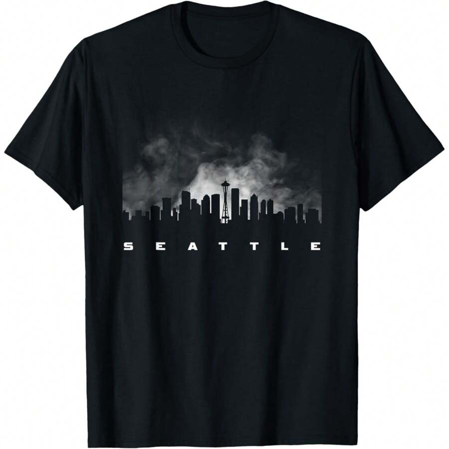 Seattle Washington T-Shirt - Black - View 1