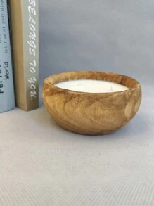 1 Stück große duftende Holzkerze, mehrere Dochte, Sojaöl-Wachs, frischer Duft, einzigartiger runder Dekor mit funkelnder Verzierung, in rustikalem Holzbehälter, geeignet für Heimdekoration, Hotel & Restaurant, Feste & Partys, ideales Geschenk