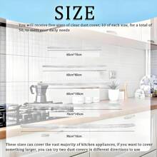 50 Disposable Dust Covers, Transparent Kitchen Appliance Covers, Plastic Bands Elastic Oil And Dust Resistant Suitable For Rice Cookers, Fans, Air Fryers, Coffee Machines (5 Sizes) - Transparent - View 4